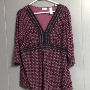 3/$25 Liz & Co 3/4 Length Women’s Top